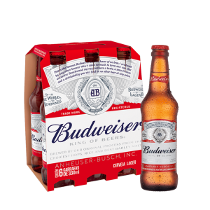 Budweiser Long Neck 330ml - 6 Unidades