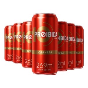 Cerveja Proibida Gelada Lata 269 ml com 12 unidades